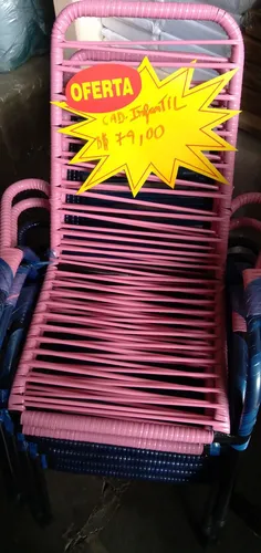 Cadeira de Fio Infantil Rosa ou Azul Pronta Entrega! Frete grátis a partir de 3 unidades!