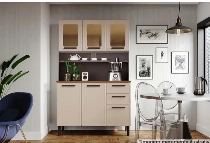 Kit Cozinha Aco Triplo Estilo Areia Até 12x - Frete Grátis