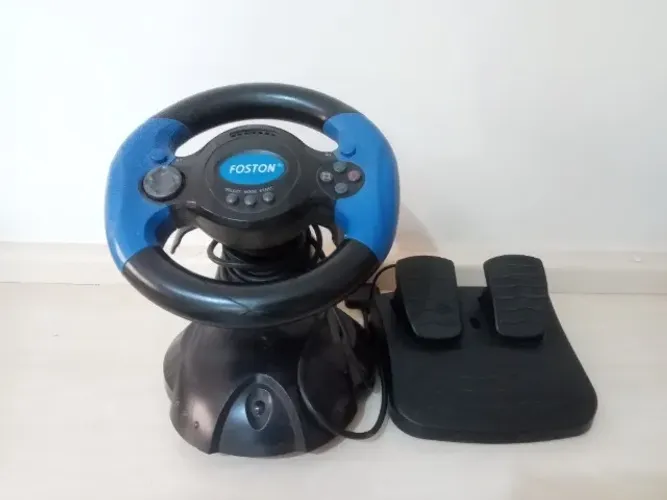 Volante E Pedais Foston Playstation 1 2 E Pc detalhe