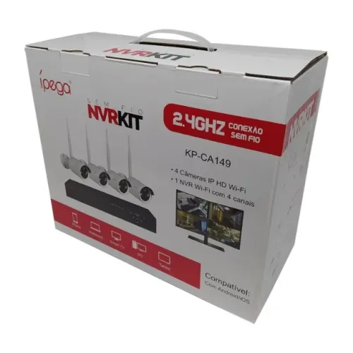 Câmera de Segurança Kit Nvr Kp-Ca149 Ipega 