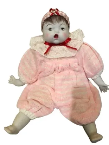 Boneca Bebe De Porcelana Anos 80 Linda ! 32cm De Altura !