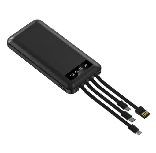 Carregador Power Bank Portátil 20000mah Universal Saida 4 Cabos Anatel (Novo)