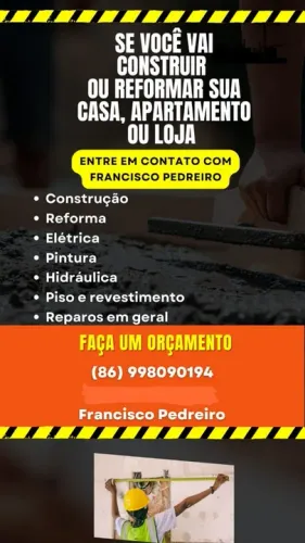 Pedreiro, faça seu orçamento