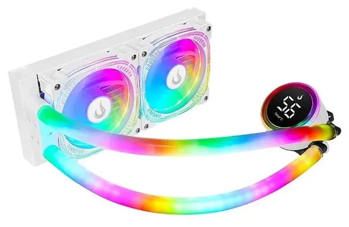 Water Cooler Gamer Rise Mode Aura Ice, ARGB, 240mm, Intel e AMD, Branco - RM-WAI-02-ARGB