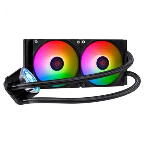 Water Cooler Pcyes NIX 2 Black 240mm Led ARGB Intel/AMD LGA1700/2066/2011 | AM5 - WZetta 