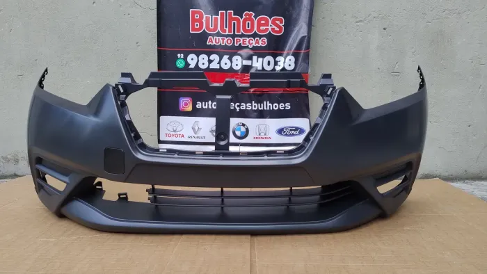 PARACHOQUE NISSAN KICKS 2017/2021 5 PORTAS DIANTEIRO PRETO LISO PARCIAL (FURO FAROL AUXILI