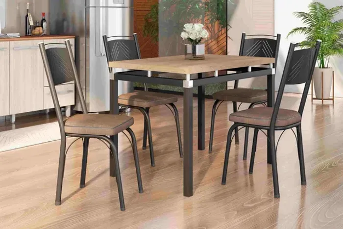 Conjunto Mesa Malva com 4 Cadeiras s64