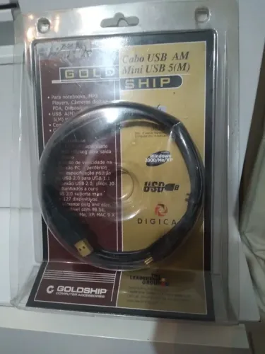 Cabo USB AM - Mini USB 5(M) - Goldship