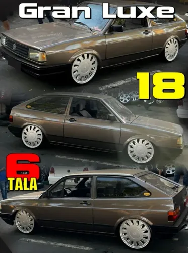 Roda aro 18 Vw Santana Luxe Prata com calota 4x100 gol jogo