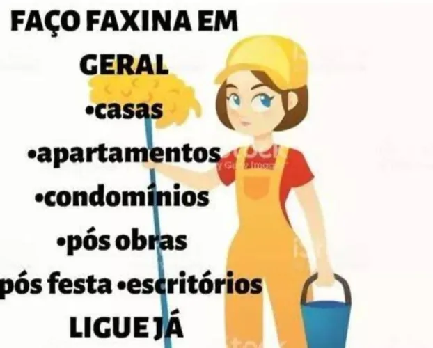 Faço faxina com dedicação 