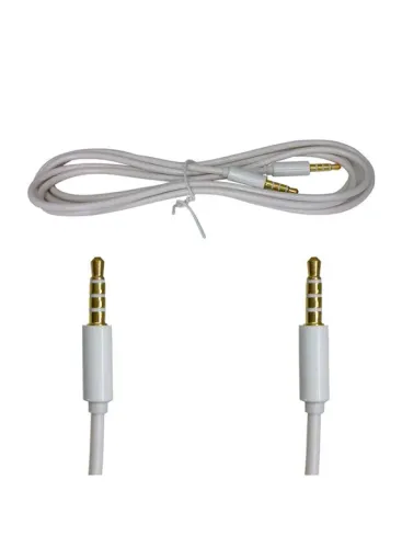 Cabo P3 para P3 3,5mm Branco 1.5 metros