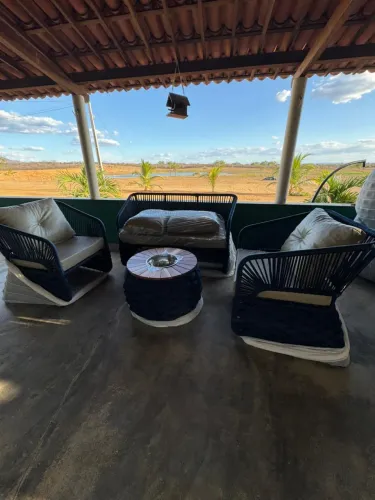 Jogo de namoradeira no tricô com corda náutica 