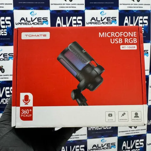 Microfone USB RGB 