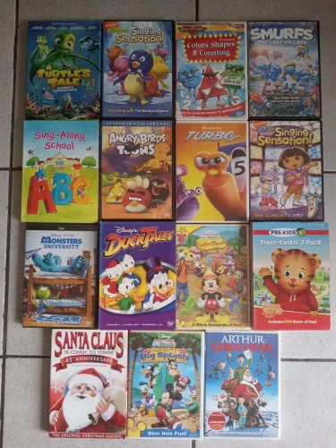DVDs Infantis IMPORTADOS USA Lote Com 15 USADOS 