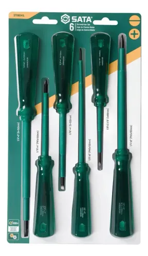 JOGO DE CHAVE DE FENDA E PHILLIPS ISOLADA SATA C/6PCS 