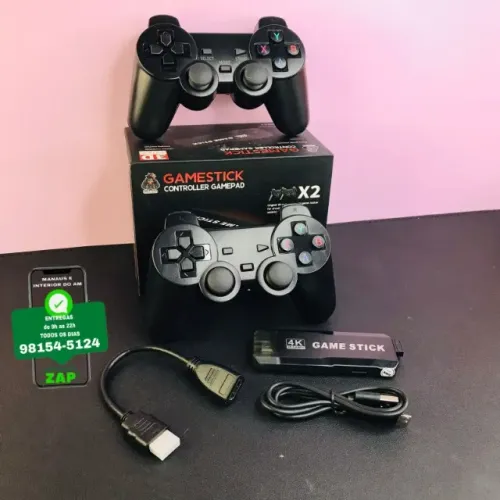 Video Gamer + 20 mil jogos + 2 controles sem fio $ 220