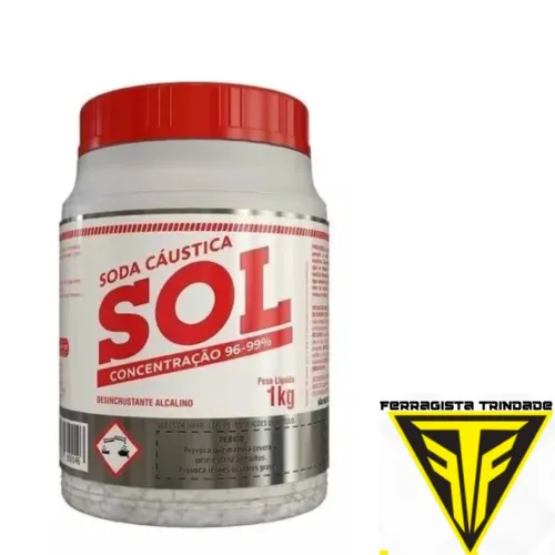 Soda Cáustica Sol 1kg - Desincrustante Alcalino