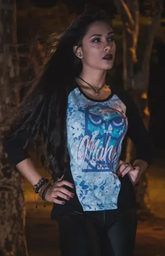 Lote com 29 Raglan Camisetas Femininas Manga 3/4 Estampadas - Streetwear (KIT P/ REVENDA)