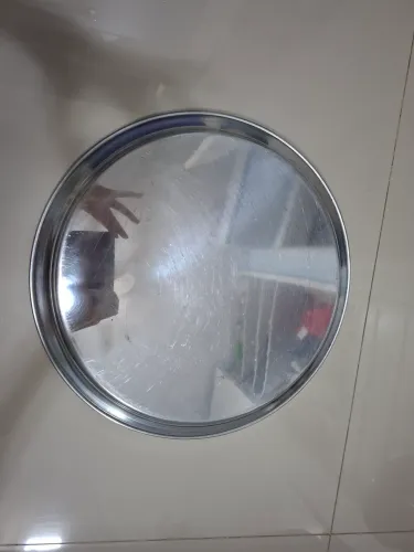 Bandeja redonda em inox
