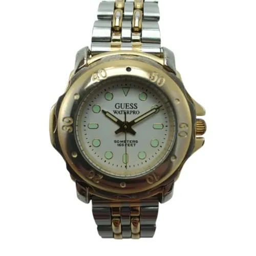 Relógio Guess Waterpro 165 Feet Silver Golden Clássico Feminino Vintage