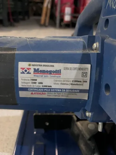 Serra Corte Rápido Portátil Menegotti 2200w 14 Msc-2200
