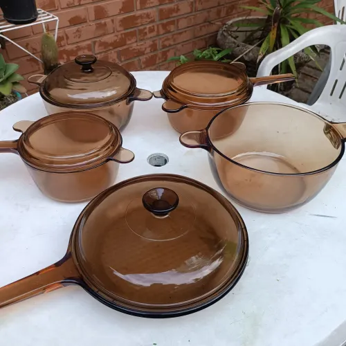 Jogo de panelas pirex Vision raro 5 peças