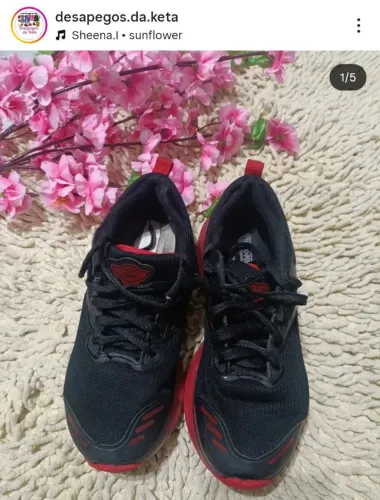 Tênis Infantil Olympikus Preto e Vermelho - Tamanho 32 (22,5 cm de palmilha)