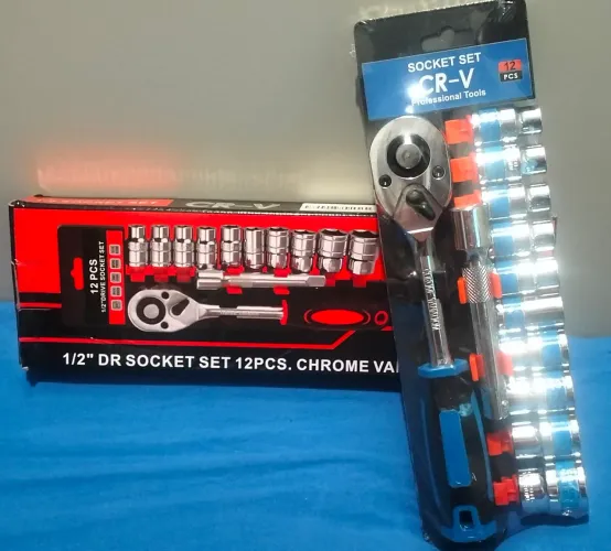 Kit soquete catraca ferramentas 12 Pçs