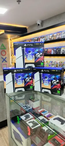 PS5 Novo Slim Nacional Digital com 2 jogos Astro Bot e Gran Turismo 7 