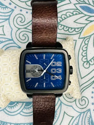 Relógio diesel original com pulseira de couro