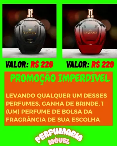PROMOÇÃO Perfumes VENERATA ou VERUS Originais
