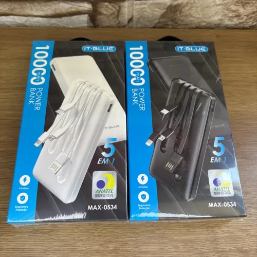 CARREGADOR PORTÁTIL 10000mAh - ANDROID E IPHONE