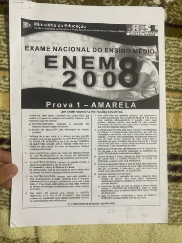 Impressão enem 2008
