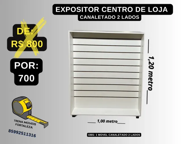 expositor centro de loja  MDF ?(Canaletado 2 lados) Novo R$ 700