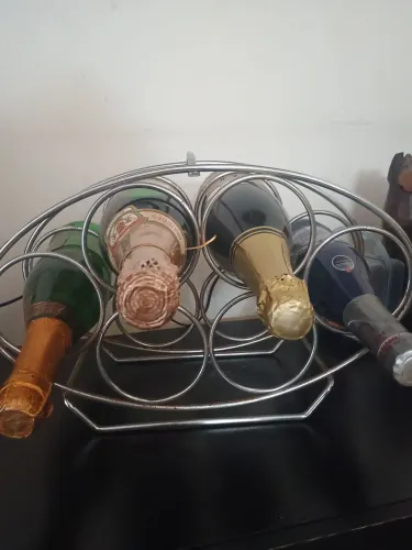 Suporte de Vinho Decorativo para 6 Garrafas