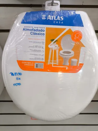 Assento Almofadado Oval Branco R$89,90 Pix