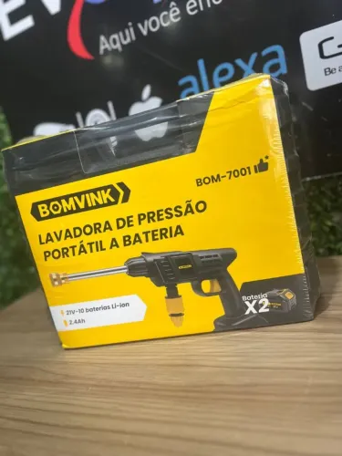 Lavadora de Alta Pressão Portátil a Bateria BOM-7001 BOMVINK