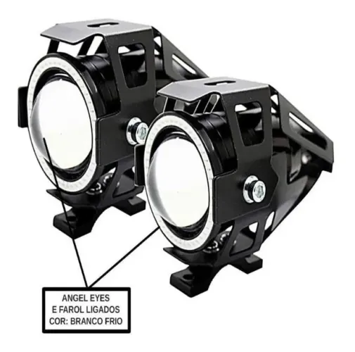 Mini Farol Led Branco Nevoeiro Neblina Forte 10W Universal