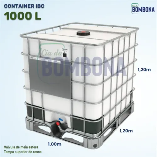 Container 1000 litros IBC Tanque Bombona Tambores Tonel Toneis