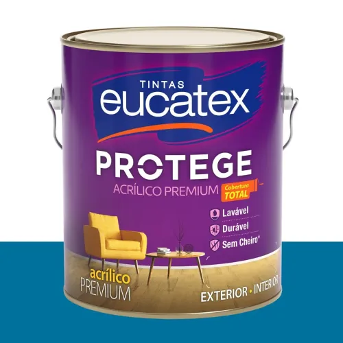 Tinta Acrílica Acetinada Eucatex Brilho do Pacífico 3,2 L