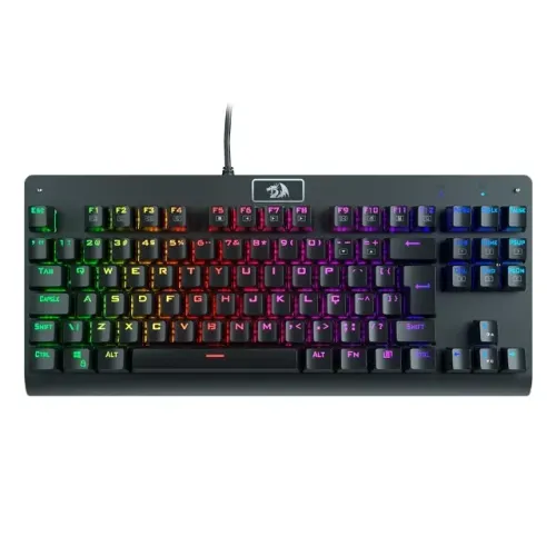 Teclado Mecânico 80% Redragon Dark Avenger Black RGB Switch Black - WZetta