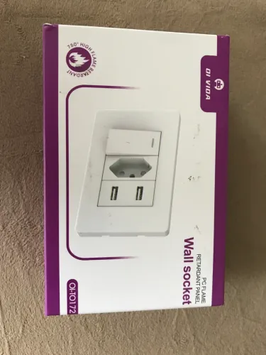 Caixa tomada USB interruptor Produto NOVO