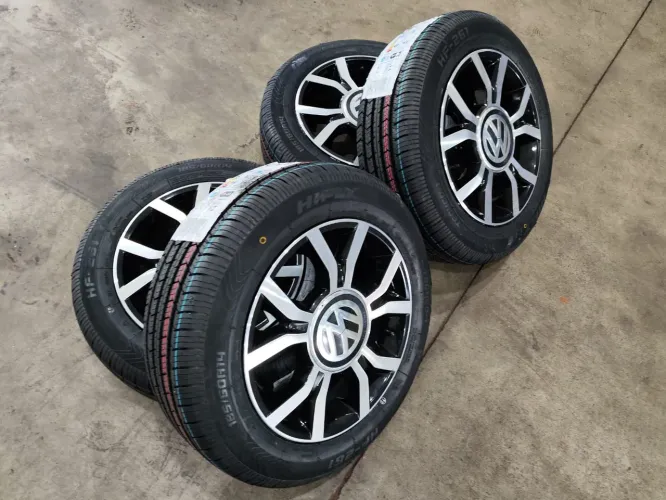 RODA ARO 14 VW UP/GOL/VOYAGE C/ PNEU ZERO À BASE DE TROCA