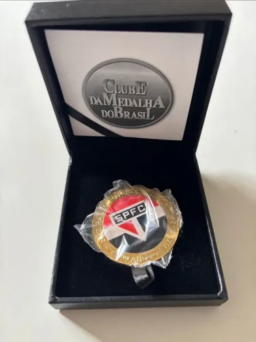 +M+ rara medalha comemorativa são paulo fc - 90 anos - bronze dourado