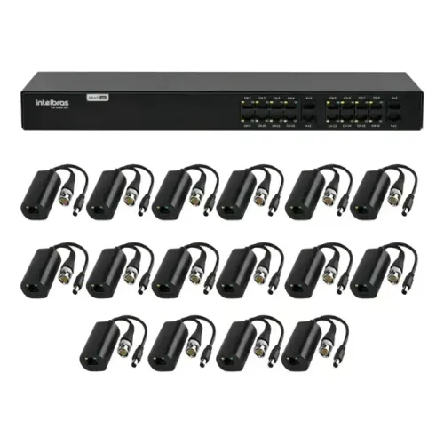Power Balun 16 Canais Full Hd C/alimentação Vb 1016 Wp Intelbras Cor Preto