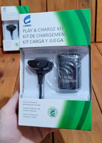 Carregador + Bateria 12000mAH para Controle Xbox 360 Novo Lacrado com Garantia Entrego