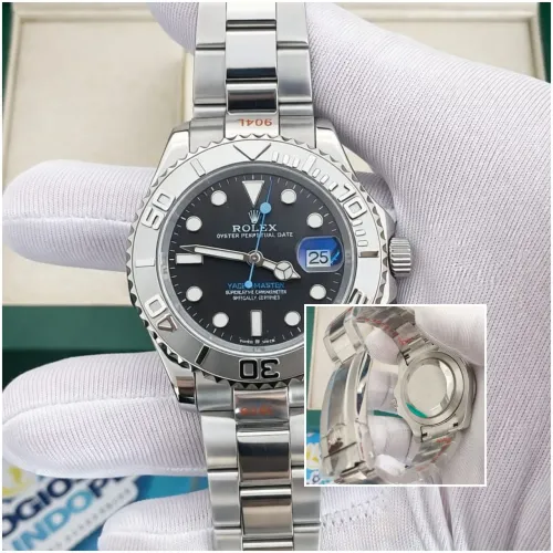 RELOGIO YACHT MASTER II FUNDO CINZA AUTOMÁTICO 