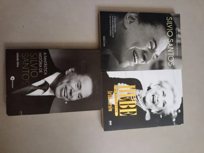 Combo livros A fantástica história de Silvio Santos, Hebe e Silvio Santos a bibliografia 