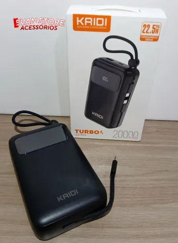 Carregador portátil 20.000 Kaidi cs-922 turbo 22.5W (entrega grátis)