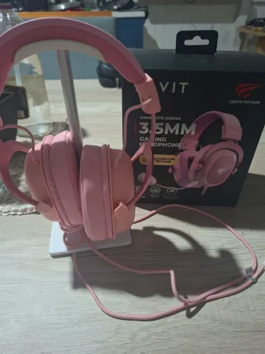Fone de ouvido seminovo havit rosa h2002d